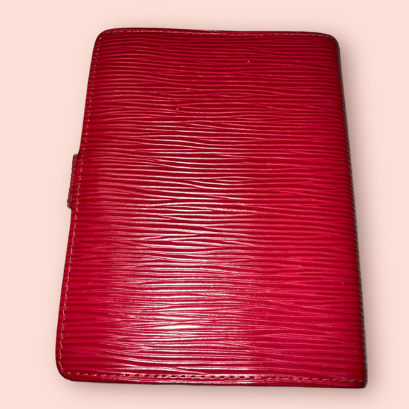Louis Vuitton Wallet Cover Agenda Red Leather Vintage - Picture 2 of 8